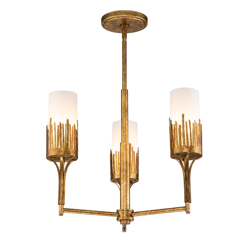Sawgrass 3 Lt Chandelier in Gold. Picture 1