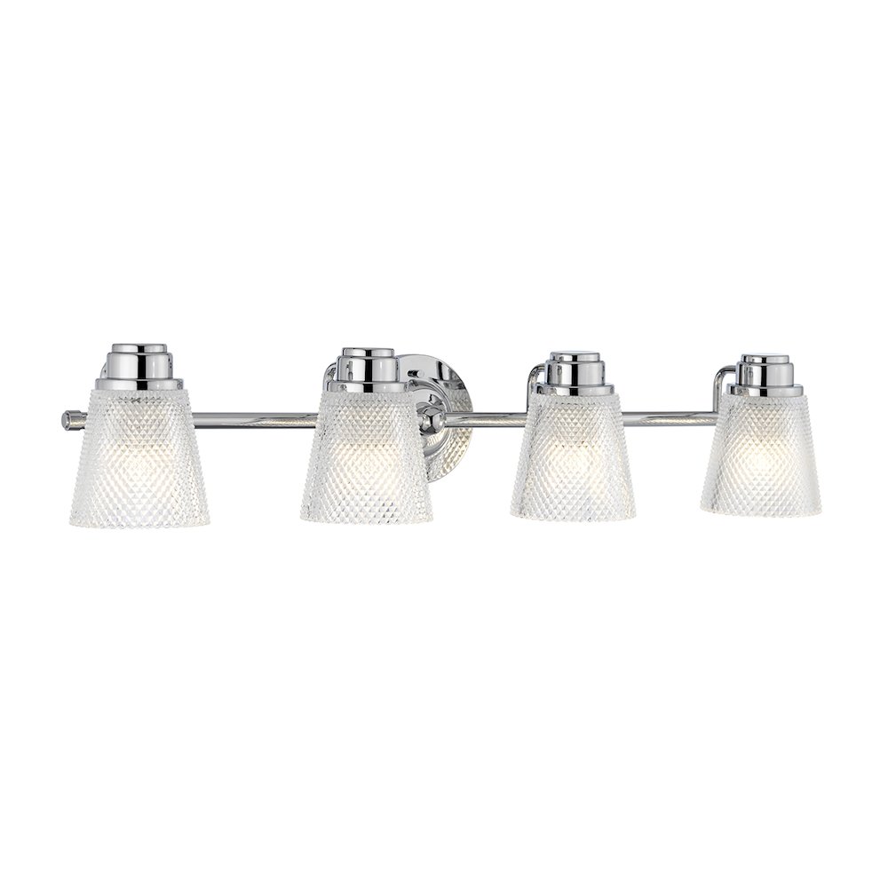 Hudson 4 Light Bath Light in Polished Chrome. Picture 1