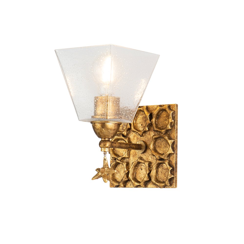 Star 1-Light Wall Sconce In Gold. Picture 1