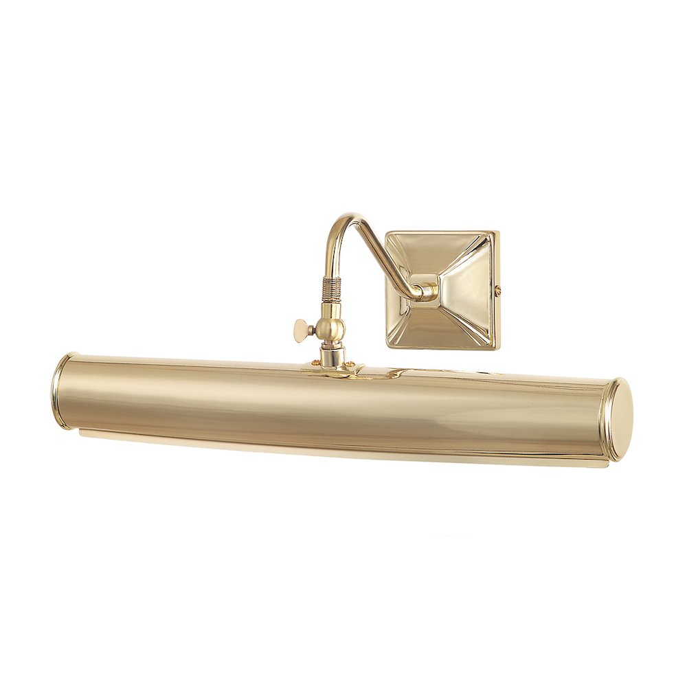Leo 2 Light Large Picture Light in Polished Brass. Picture 1
