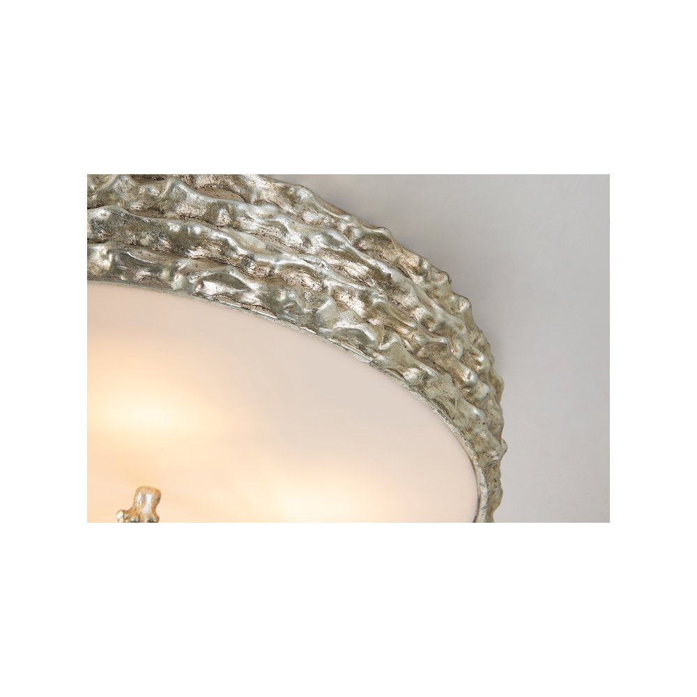Trellis  Silver 3-Light Flush. Picture 3