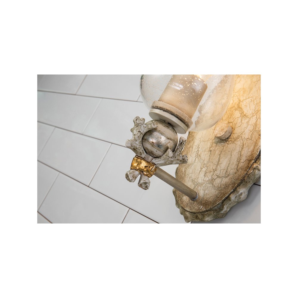 Trellis 1-Light Wall Sconce In Bone. Picture 3