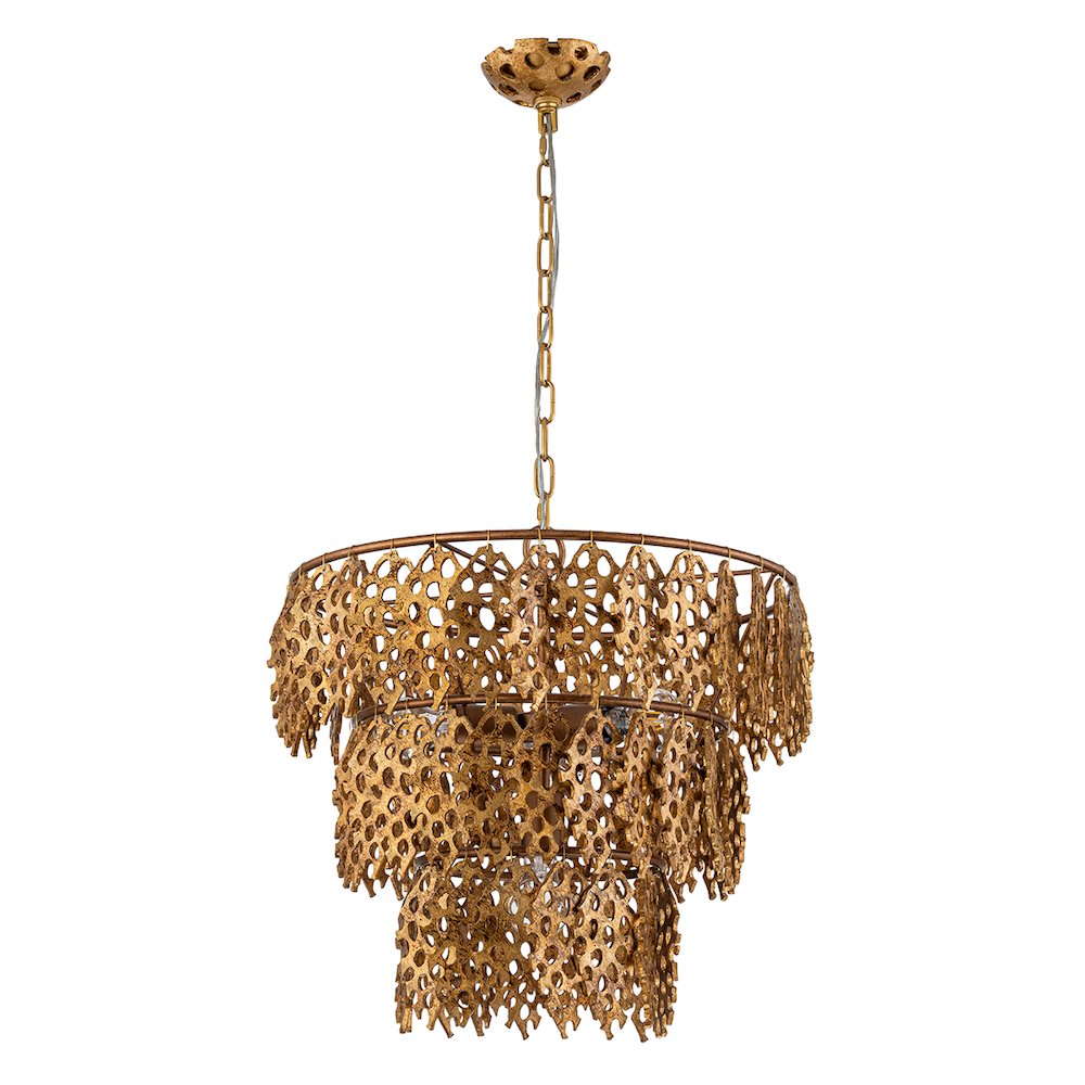 Coral Luxe Pendant in Gold Leaf. Picture 2
