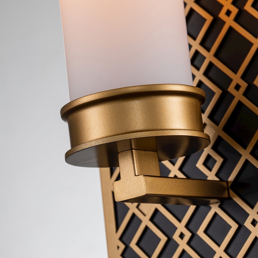 Ziggy 1 Lt Bath Bar in Lacquered Gold. Picture 2