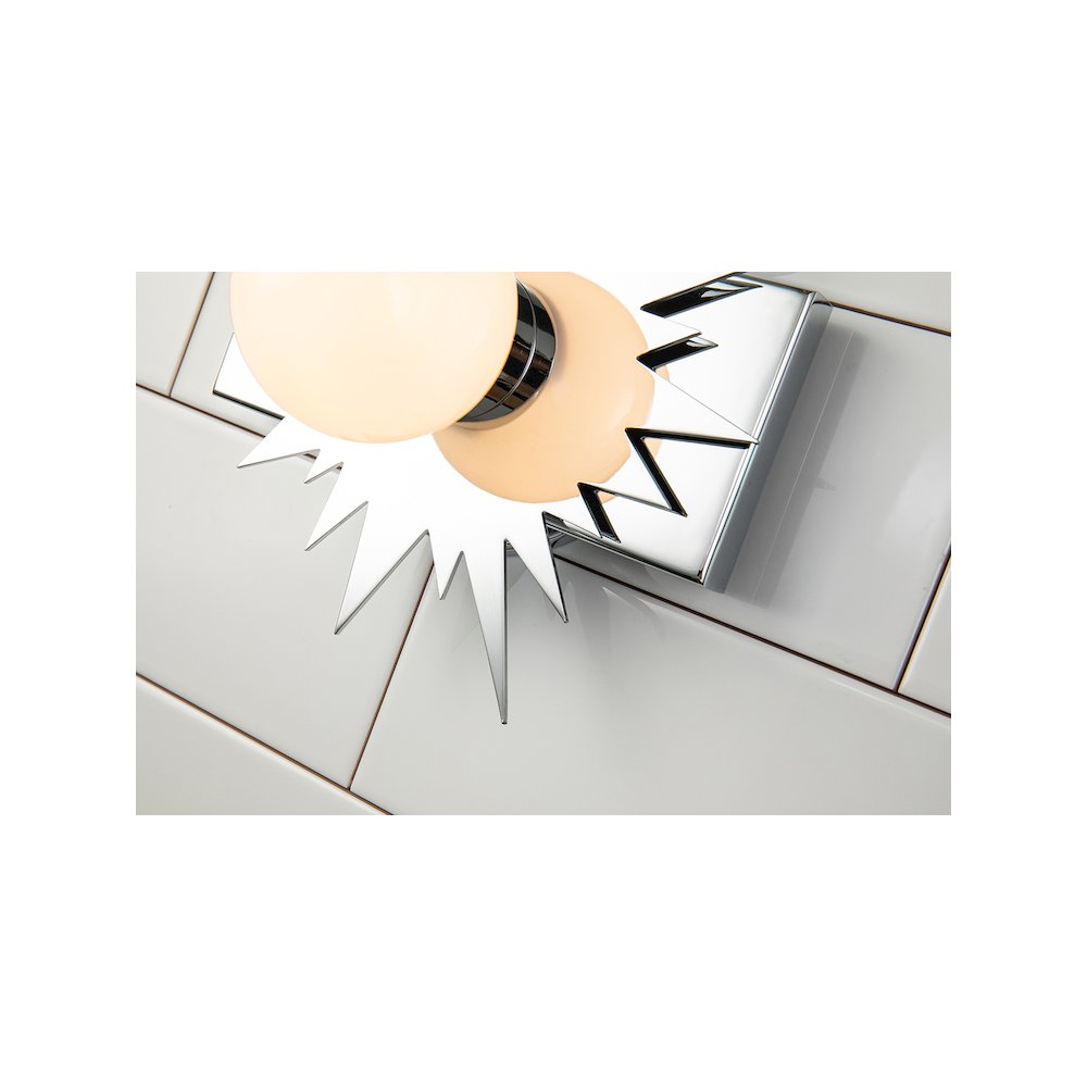 Soleil 1 Light Wall Sconce Silver Star In Polished Chrome. Picture 5