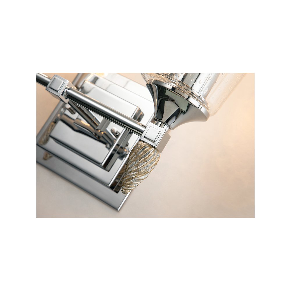 Vetiver 2 Light Vanity in Polished Chrome with Silver Accent. Picture 4