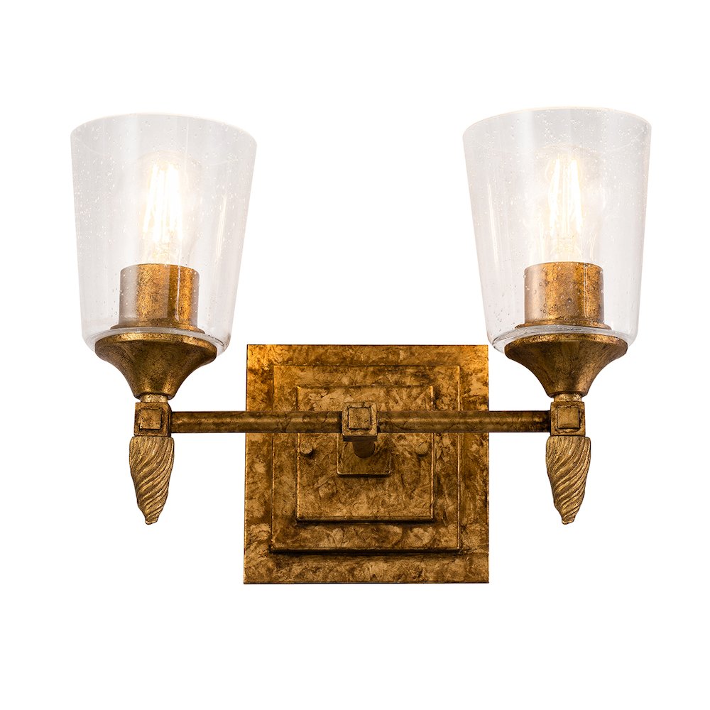 Vetiver 2 Light Vanity Light In Gold. Picture 1