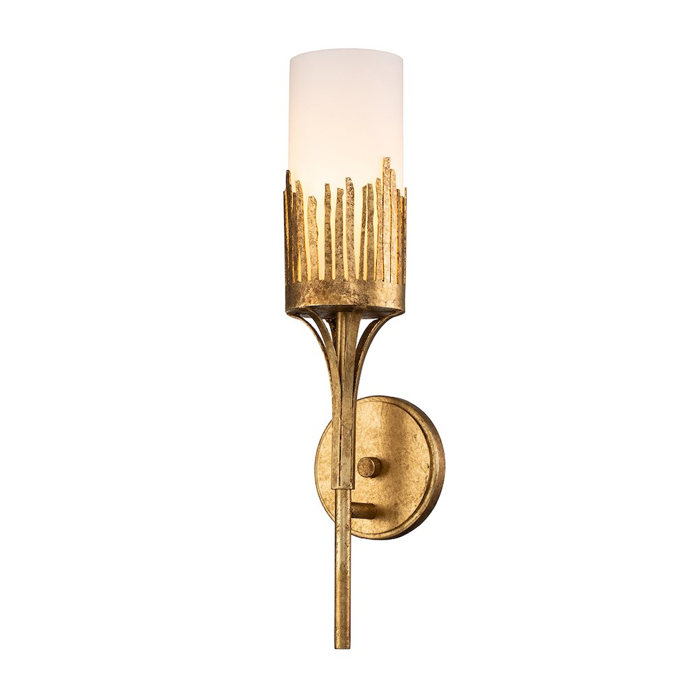 Sawgrass 1 Light Sconce in Gold Leaf. Picture 1