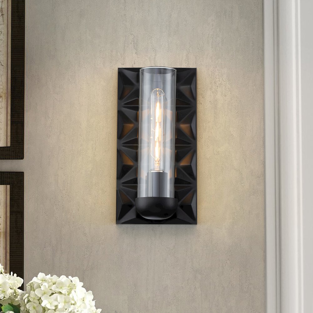 Alpha 1 Light Sconce in Matte Black. Picture 5