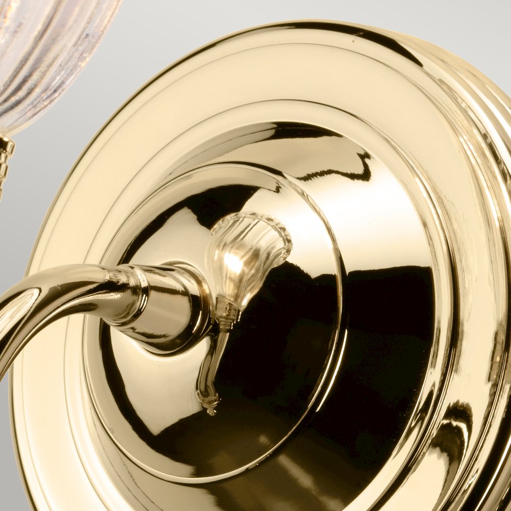 Carroll1 1 Light Bath Light in Polished Bronze. Picture 2