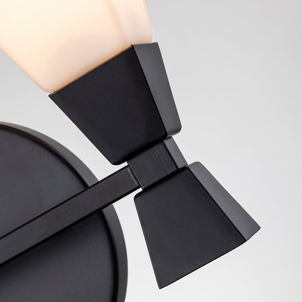 Bowtie 2 Light Bath Bar in Matte Black. Picture 4