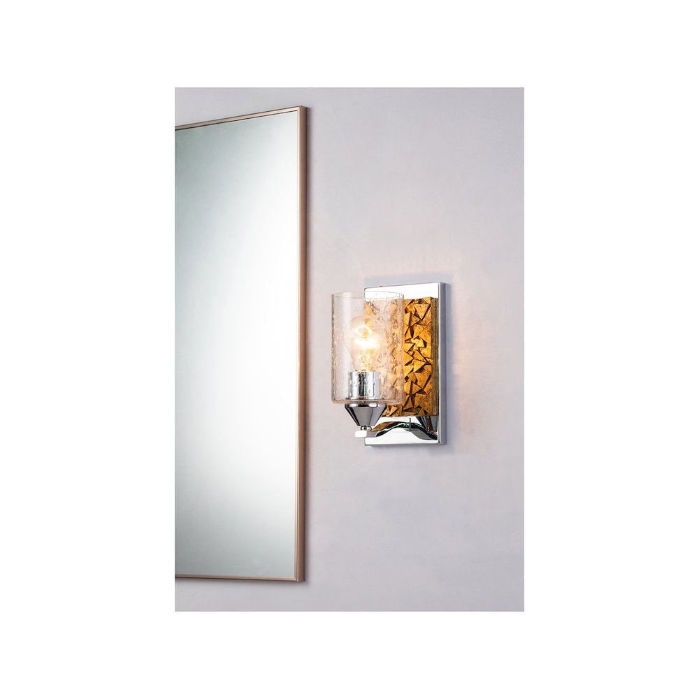Bocage 1 Light Wall Sconce In Polished Chrome And Gold. Picture 3
