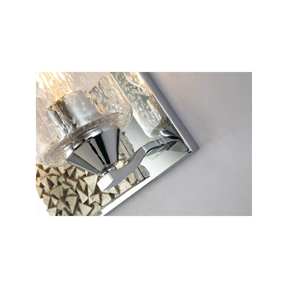 Bocage 2 Light Bath Bar In Polished Chrome And Silver. Picture 4