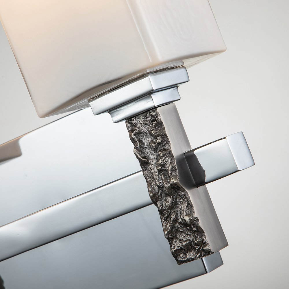 Jack 2 Light Bath Bar in Polished Chrome. Picture 3