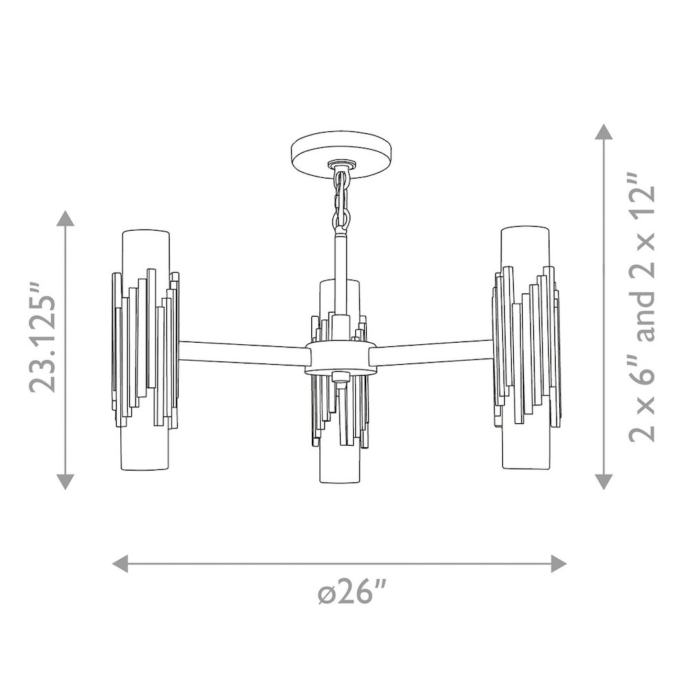 Marvel 6 Light Pendant Aged Brass. Picture 3