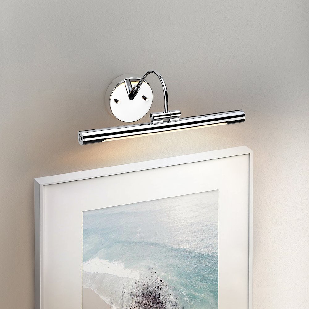 Alton Medium LED Picture Light Polished Chrome. Picture 5