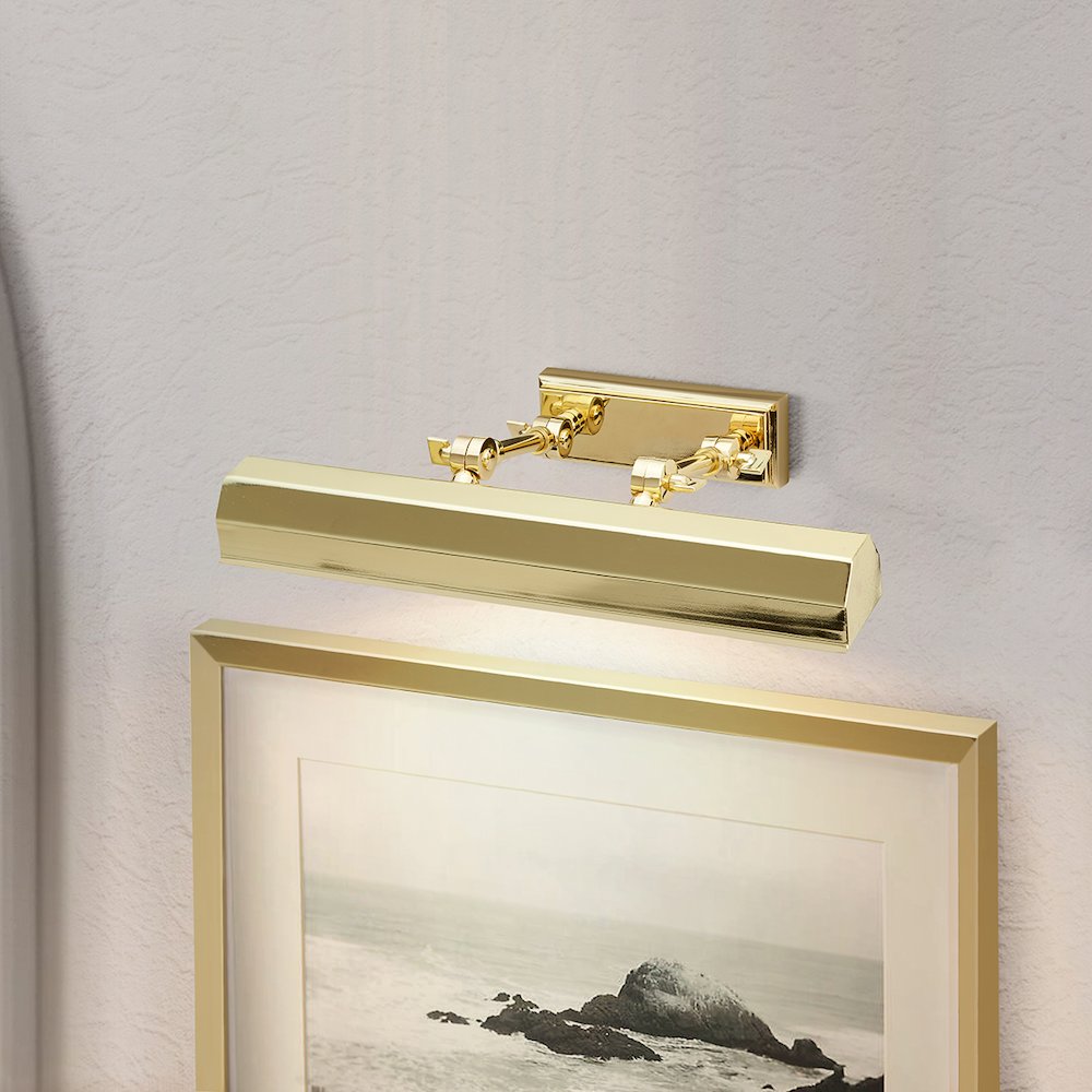 Chawton 1 Light Medium Picture Light in Polished Brass. Picture 2
