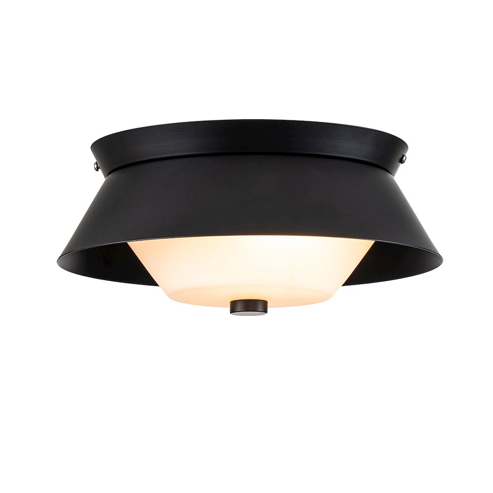 Bowtie Flush Mount in Matte Black. Picture 1