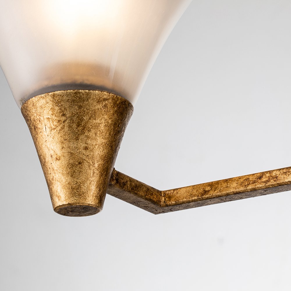 Lemoine 3 Light Bath Bar in Gold. Picture 2