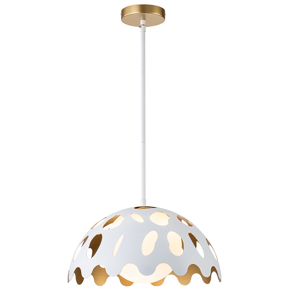 Pebbles 15" Pendant in White. Picture 1