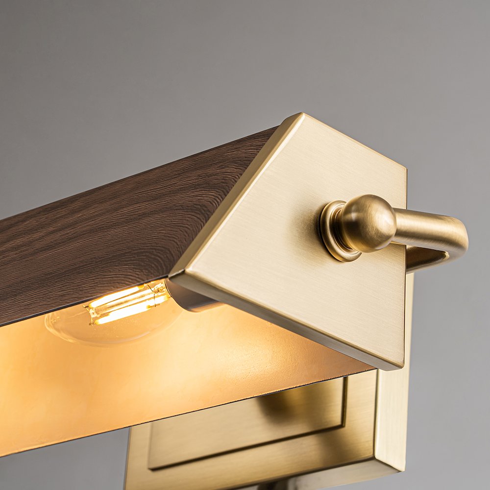 Cade Medium Picture Light in Medium Oak. Picture 4