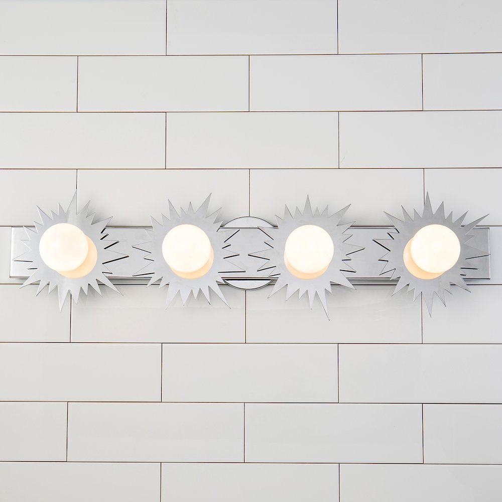 Soleil 4 Light Bath Vanity Silver Star In Polished Chrome. Picture 3