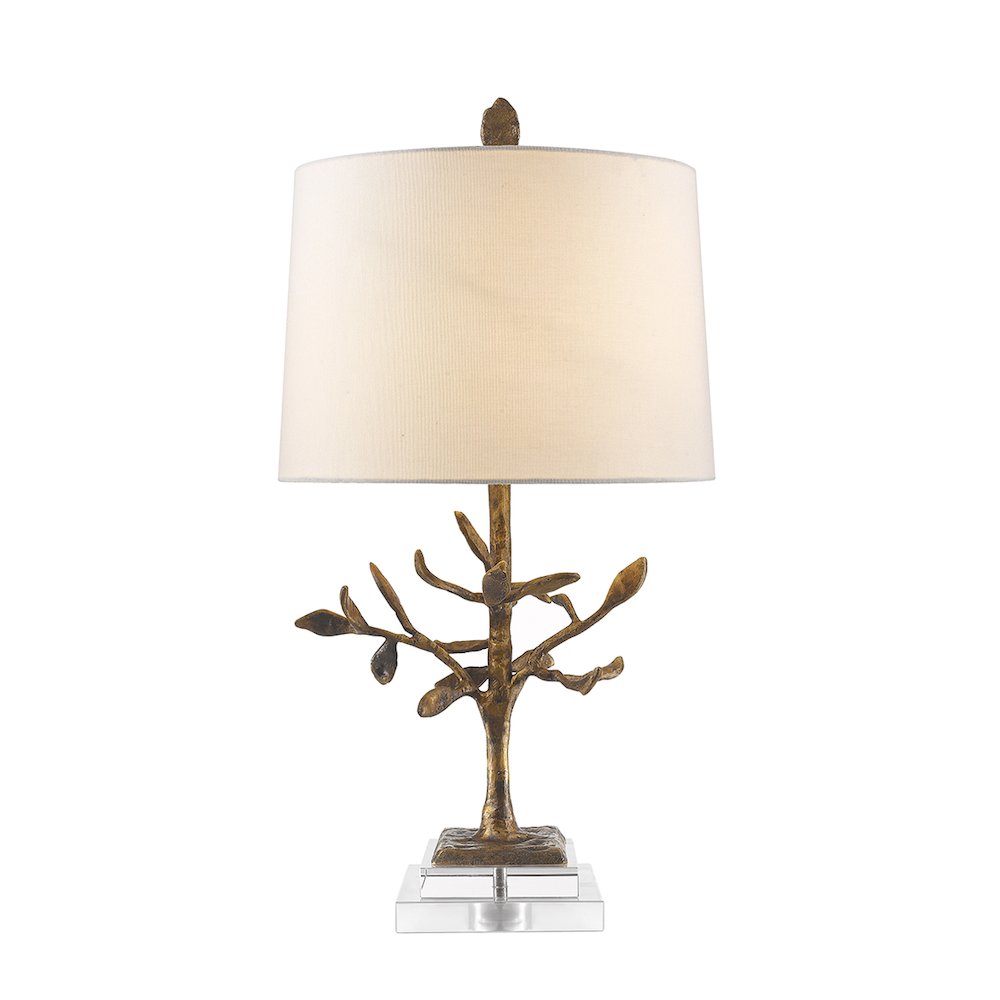 Audubon Park Outdoor Inspired Distressed Gold Buffet Accent Table Lamp Gold. Picture 1