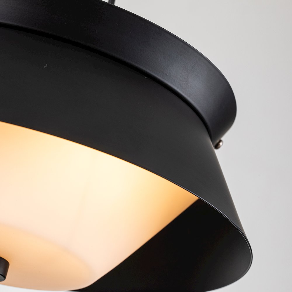 Bowtie Flush Mount in Matte Black. Picture 3