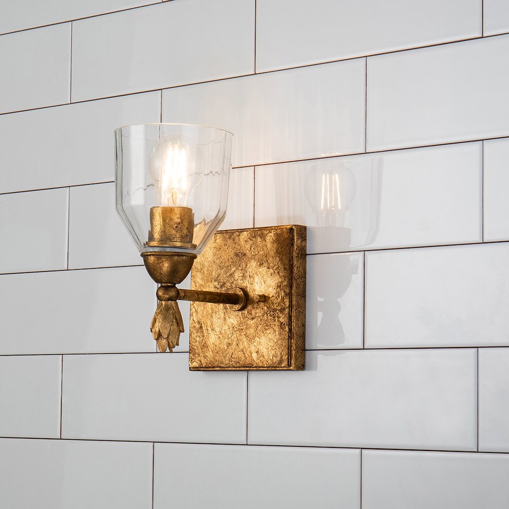 Felice 1 Light Wall Sconce In Gold. Picture 2