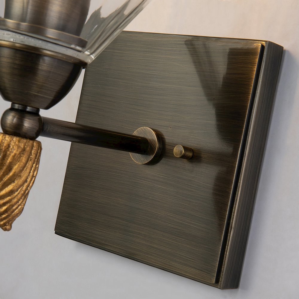 Felice 1 Light Wall Sconce In Dark Bronze With Gold Accents. Picture 2