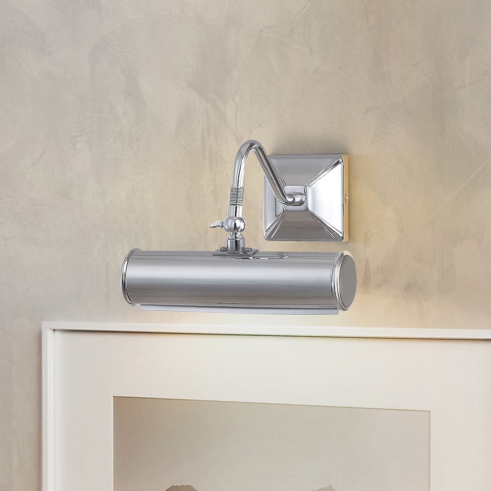 Leo 1 Light Small Picture Light in Polished Chrome. Picture 2