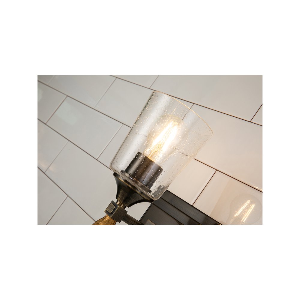 Vetiver 1 Light Dark Bronze With Gold Accent. Picture 3