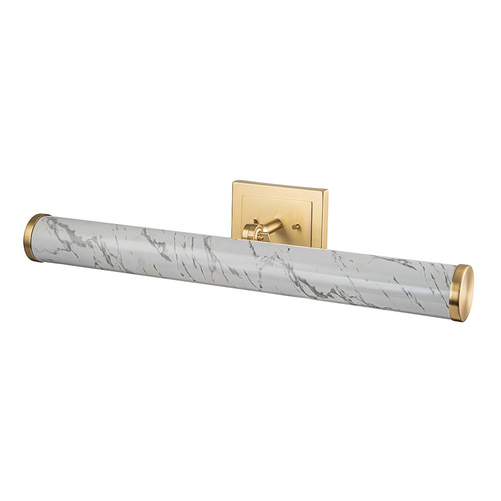 Coates Large Picture Light in Carrera Stone. Picture 2