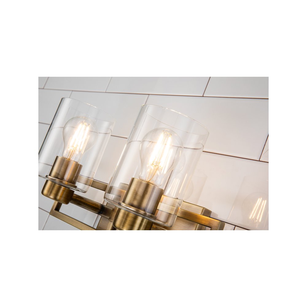 Estes 2 Light Bath Vanity In Aged Brass. Picture 5