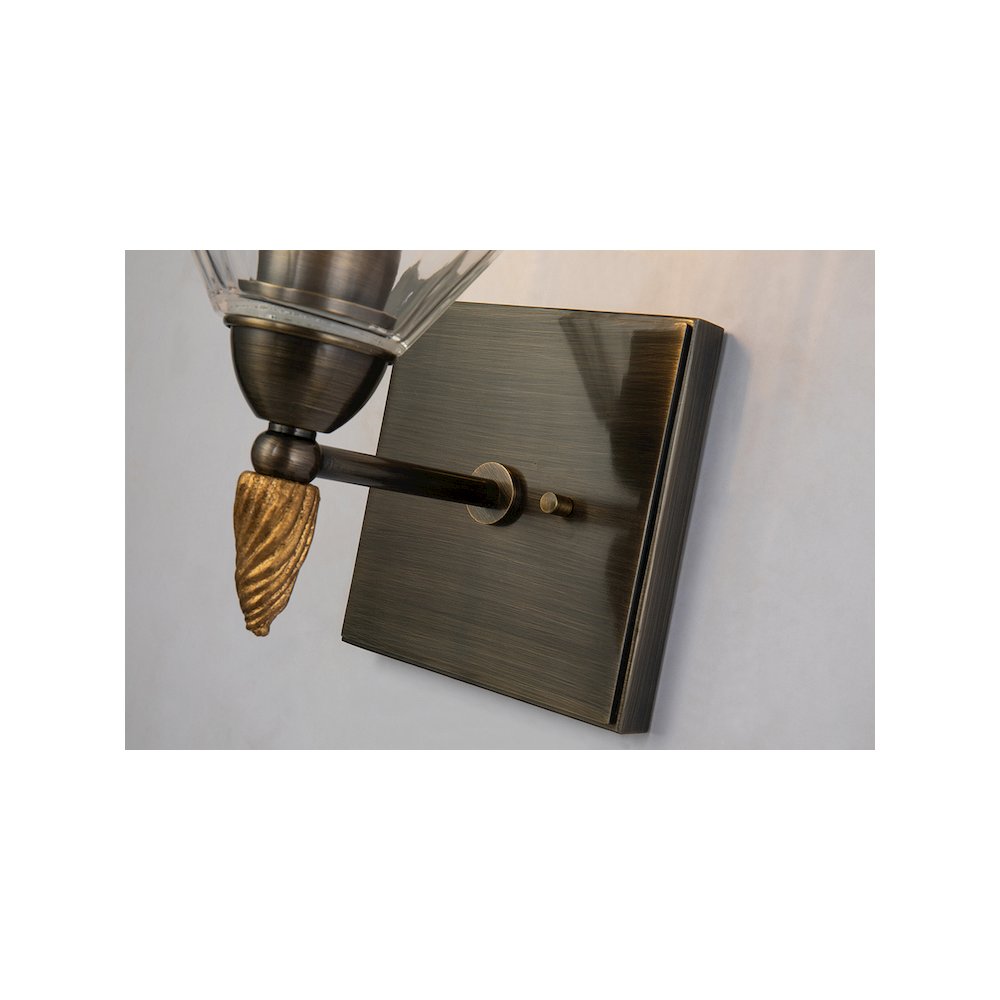 Felice 1 Light Wall Sconce In Dark Bronze With Gold Accents. Picture 2