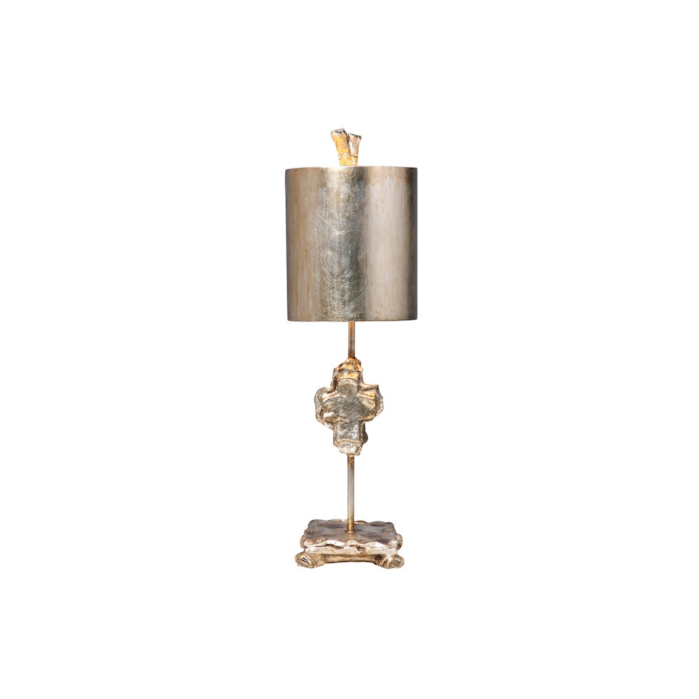 Cross Silver Table Lamp In Lucas McKearn's Distressed Finish. Picture 1