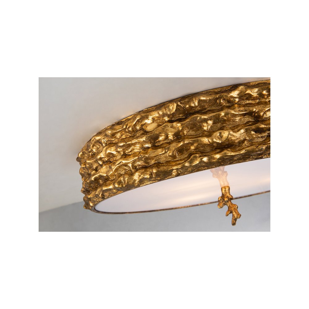 Trellis Gold 3-Light Flush. Picture 3