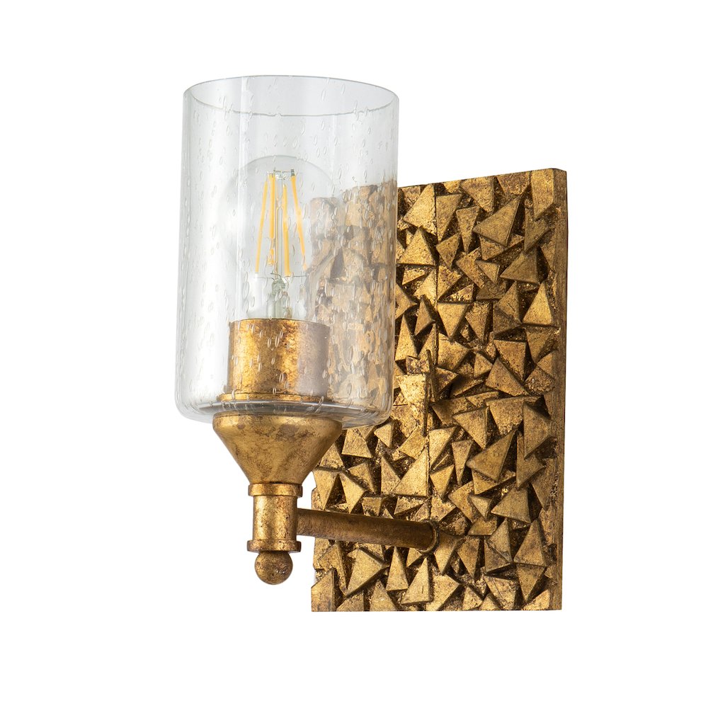Mosaic 1-Light Wall Sconce In Antique Gold. Picture 1