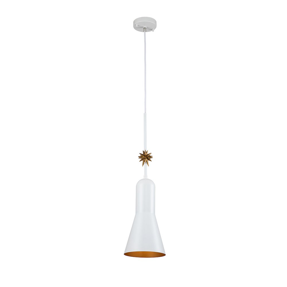 Etoille Large White Pendant with Star. Picture 1