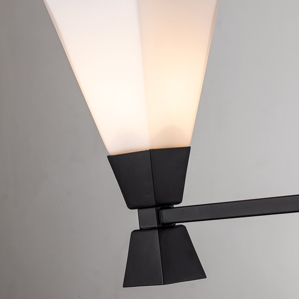 Bowtie 3 Light Bath Bar Matte Black. Picture 4