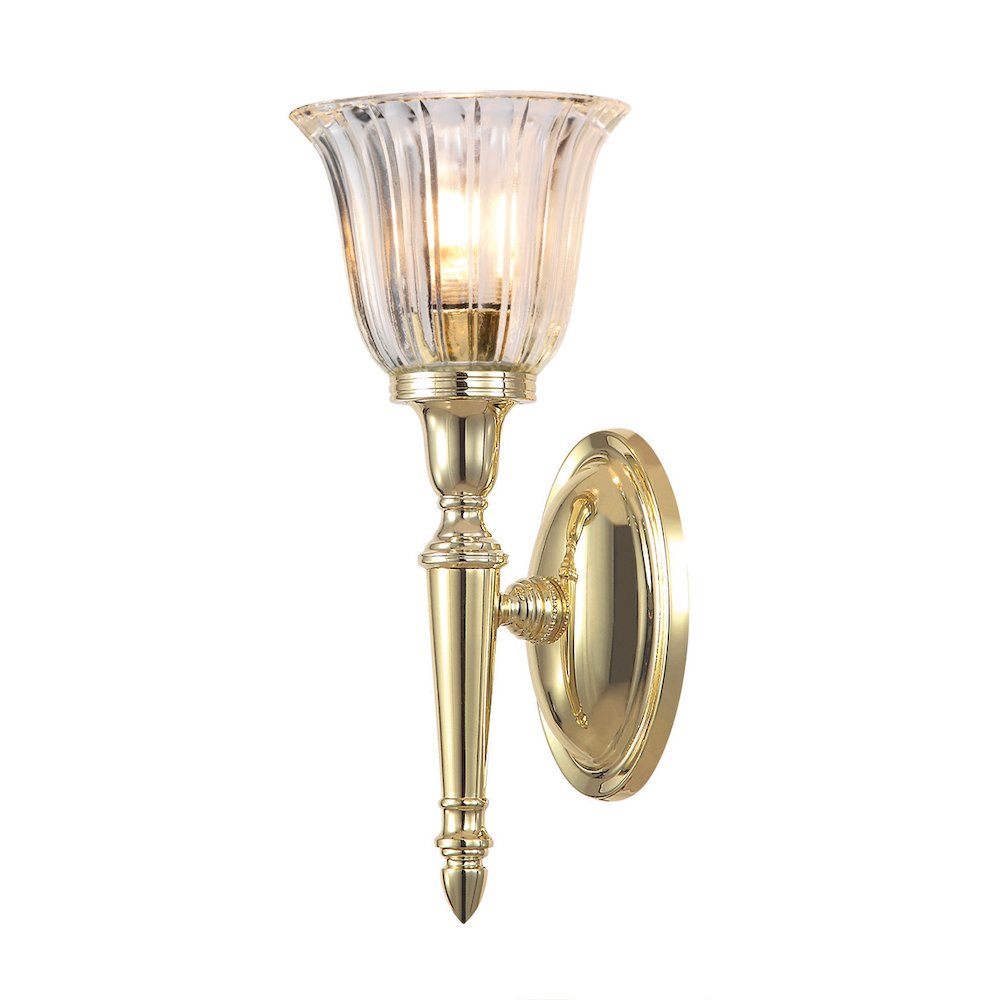 Dryden 1 Light Bath Light in Polished Brass. Picture 1