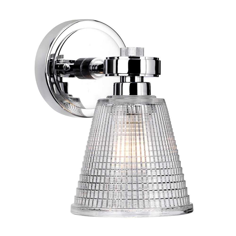 Gunnislake1 1 Light Bath Light in Polished Chrome. Picture 1