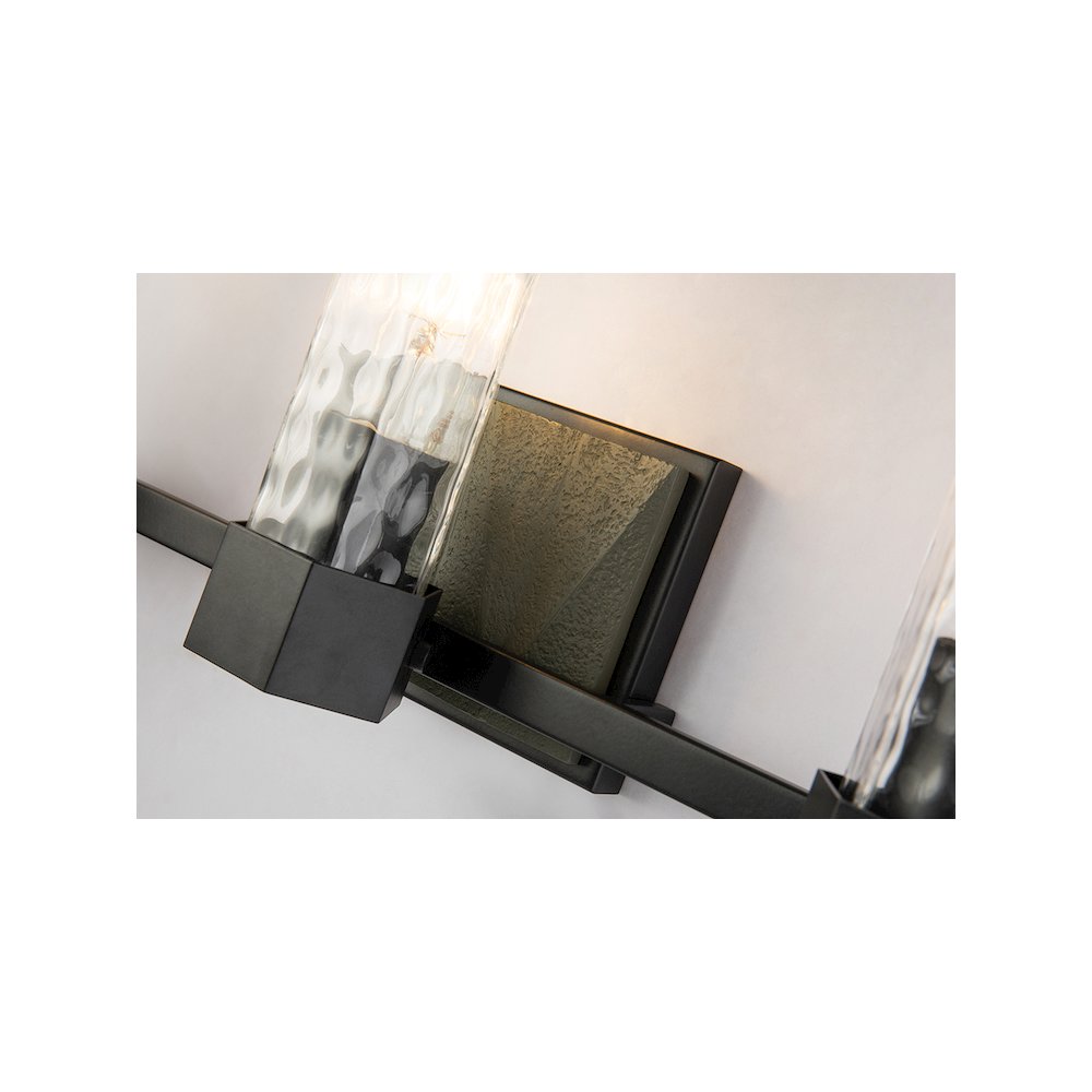 Novarre 3 Light Bath Vanity In Grey And Black. Picture 3