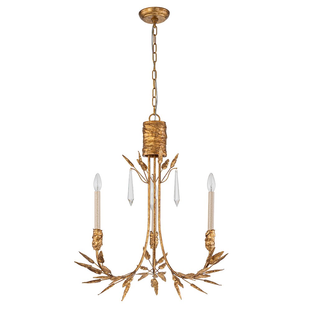 Palm d'Or 3 Light Chandelier. Picture 2