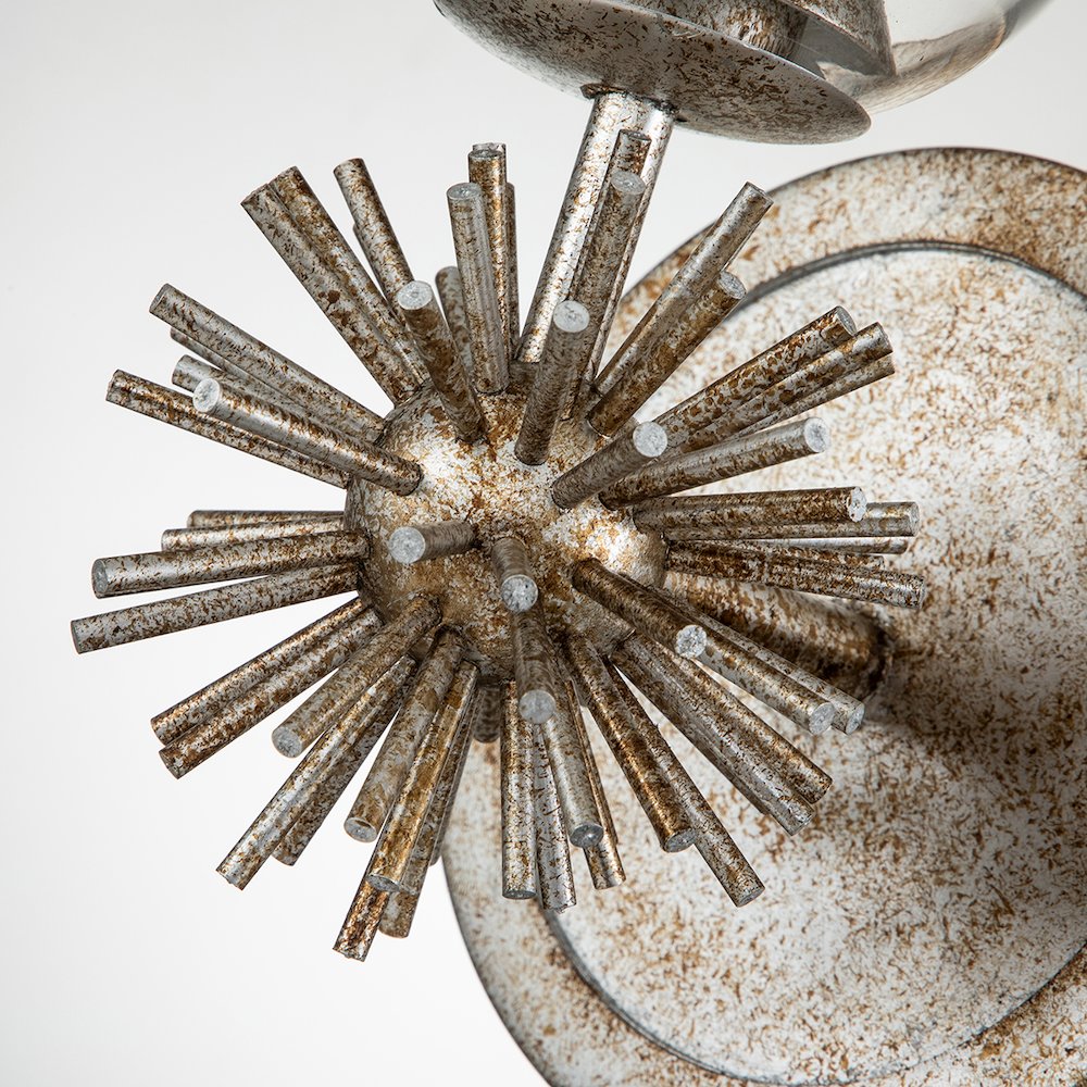 Staring 1 Light Sconce in Silver Leaf. Picture 2