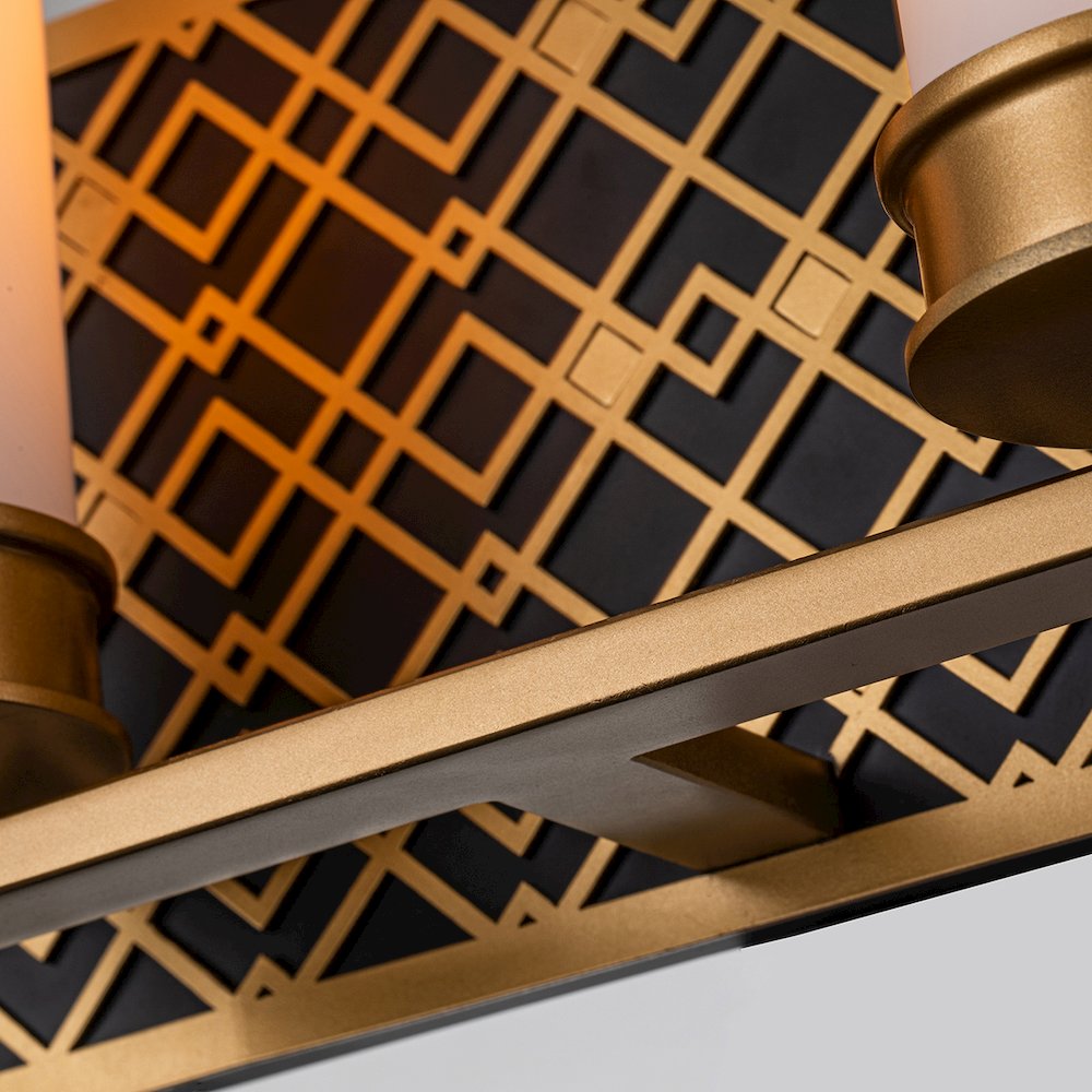 Ziggy 2 Lt Bath Bar in Lacquered Gold. Picture 2
