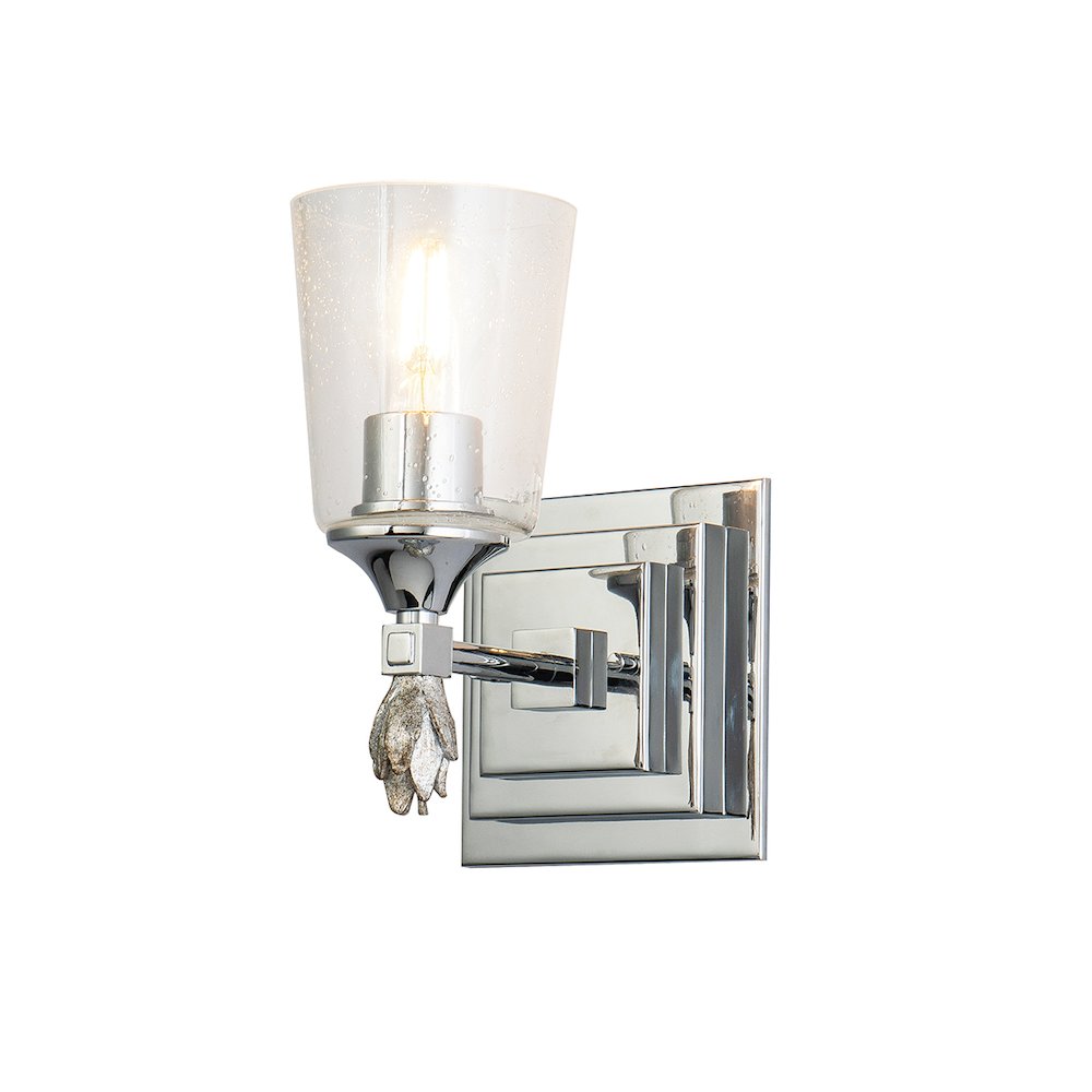 Vetiver 1 Light Wall Sconce in Polished Chrome with Silver Accent. Picture 3