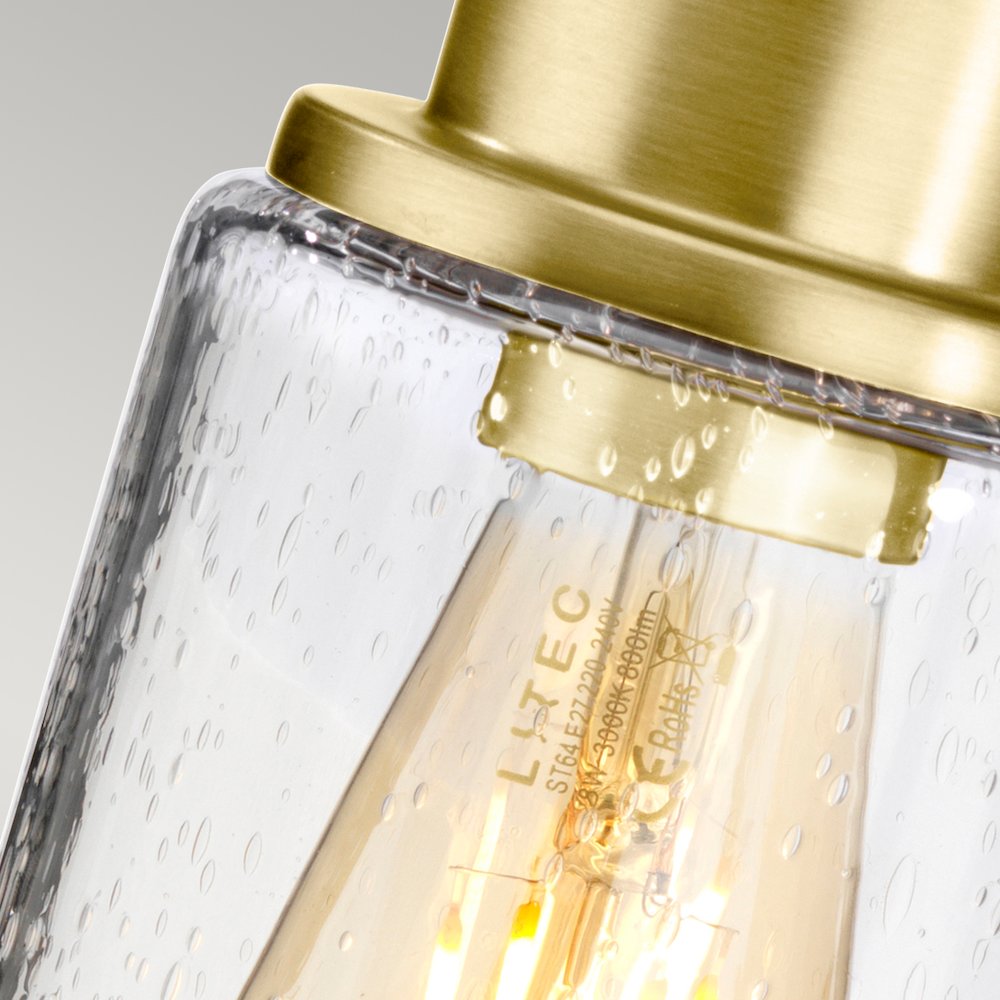 Morvah 1 Light Bath Light in Brushed Brass. Picture 5