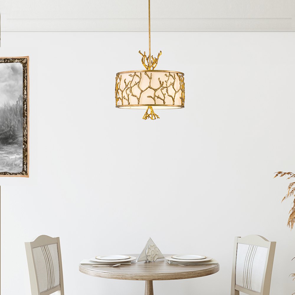 The Coral Chandelier in Gold Leaf. Picture 7