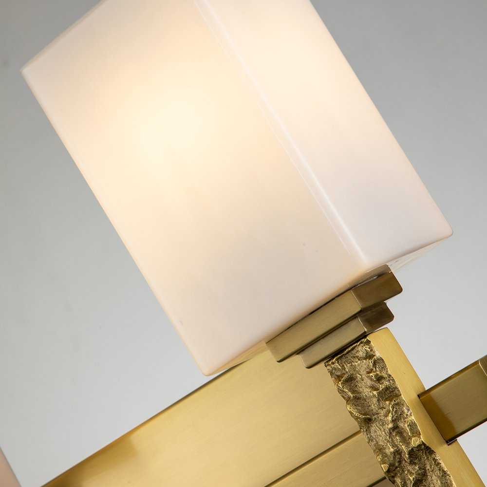 Jack 2 Light Bath Bar in Aged Brass. Picture 2